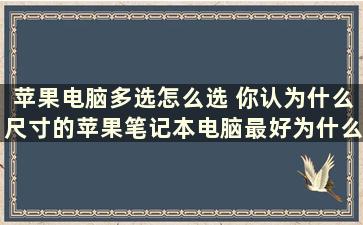 苹果电脑多选怎么选 你认为什么尺寸的苹果笔记本电脑最好为什么